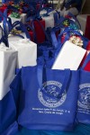 Gifts everywhere!! For the children of the U.S. Virgin Islands. Each bag included "The Lesson Box" as the feature book of the year.