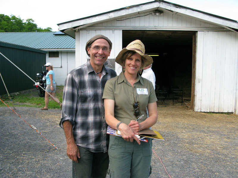 Mario Picayo with Kathy Stevens, Founder of the Catskill Animal Sanctuary