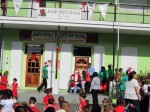 Santa Claus, elves, the Governor and the First Lady of the U.S. Virgin Islands at the Joseph Sibilly Elementary School